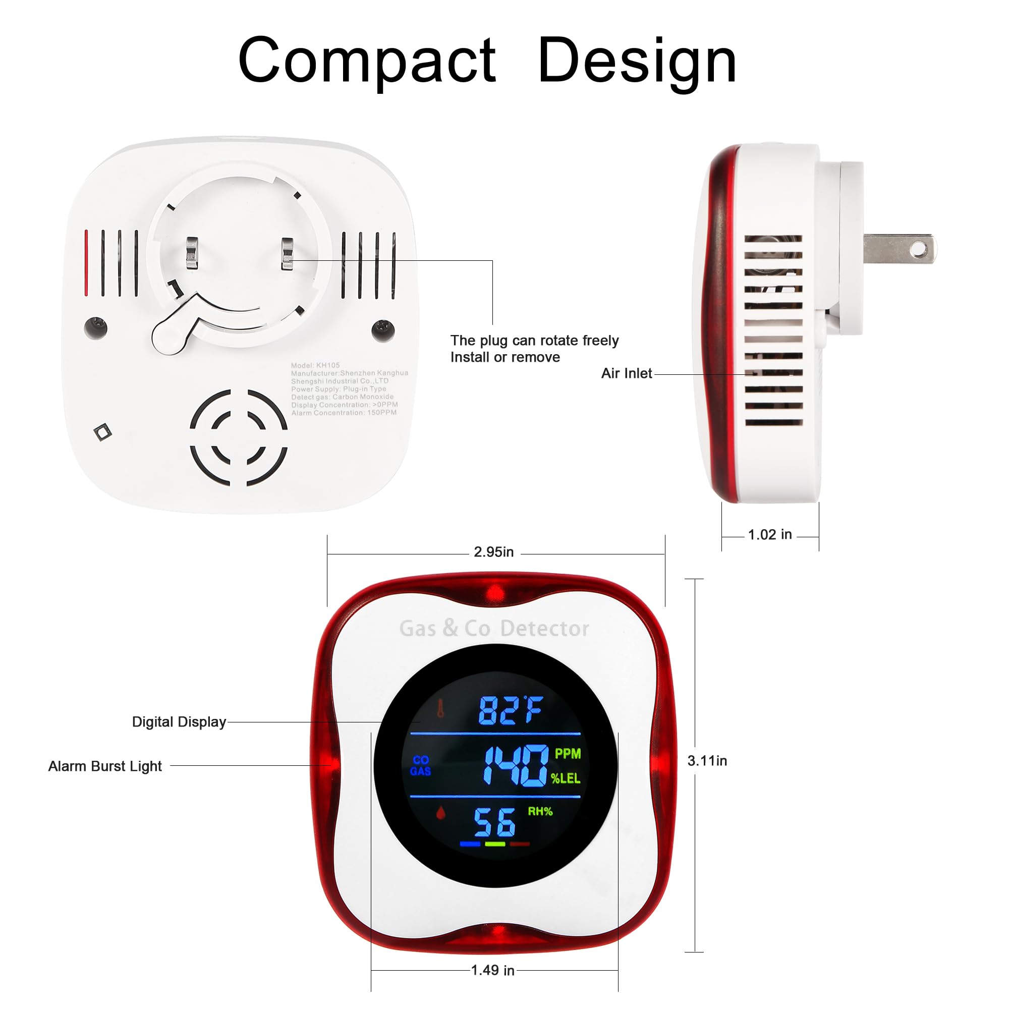 Kombinowane detektory gazu i t – Co Detector Plug recenzja i cena