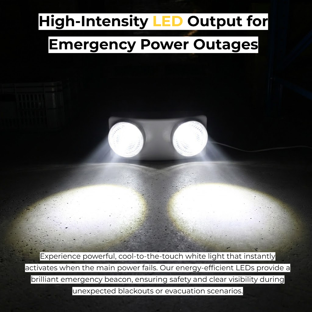 Dwugłowicowa lampa awaryjna LE – Power Outage Light recenzja i cena