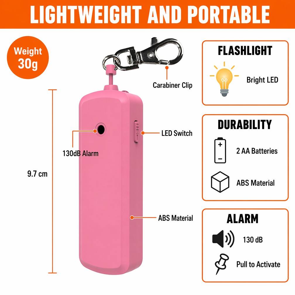 Przenośny alarm anty-wilkowy 1 – Personal Alarm Keychain recenzja i cena